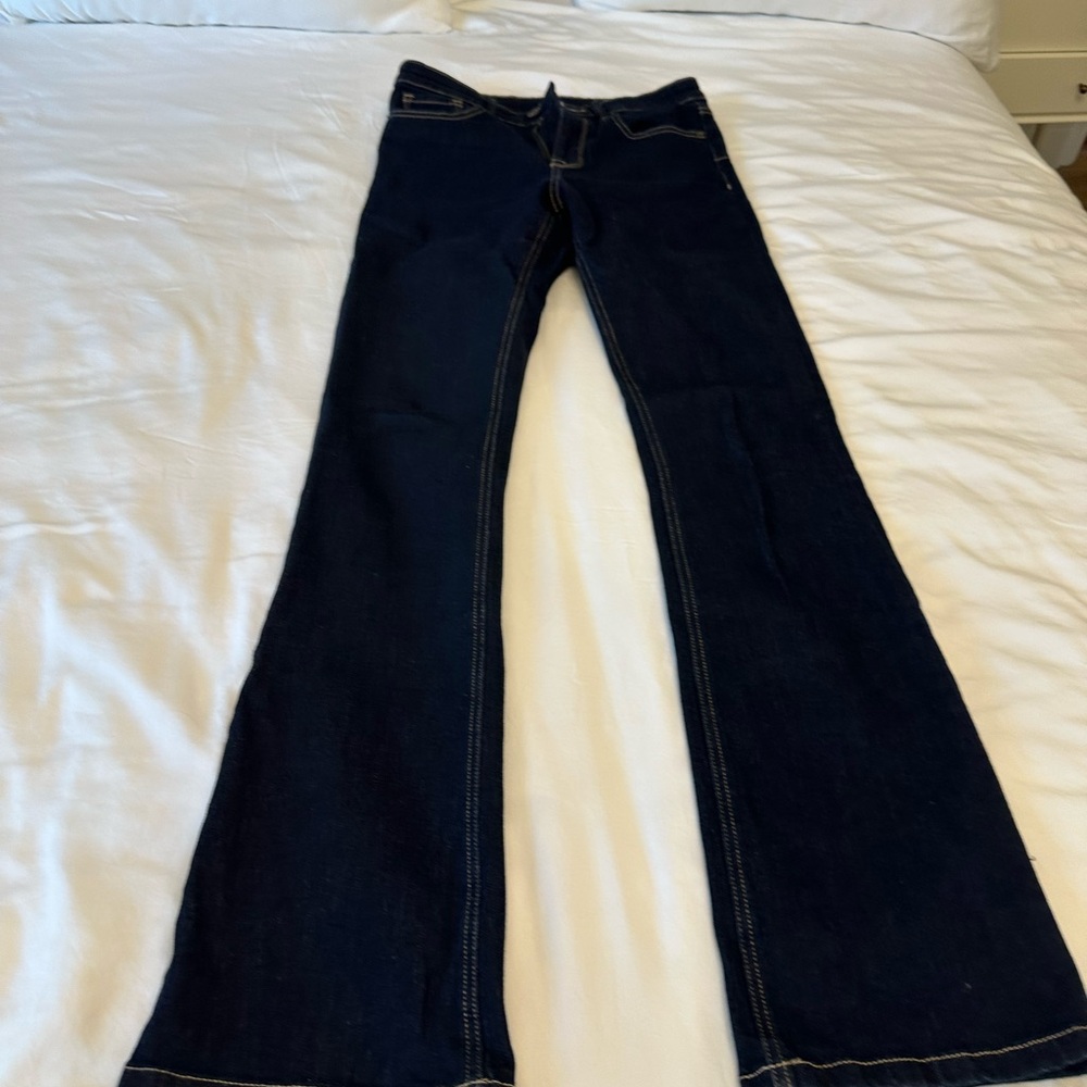 Zara Dark Blue High Rise Bootcut Women's Jeans